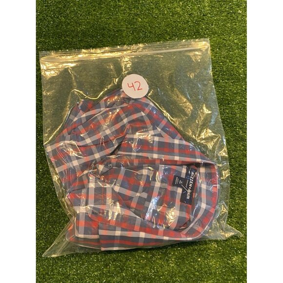 Mizzen+Main shirt mens extra large red blue leeward trim lightweight plaid 42 - Picture 13 of 13